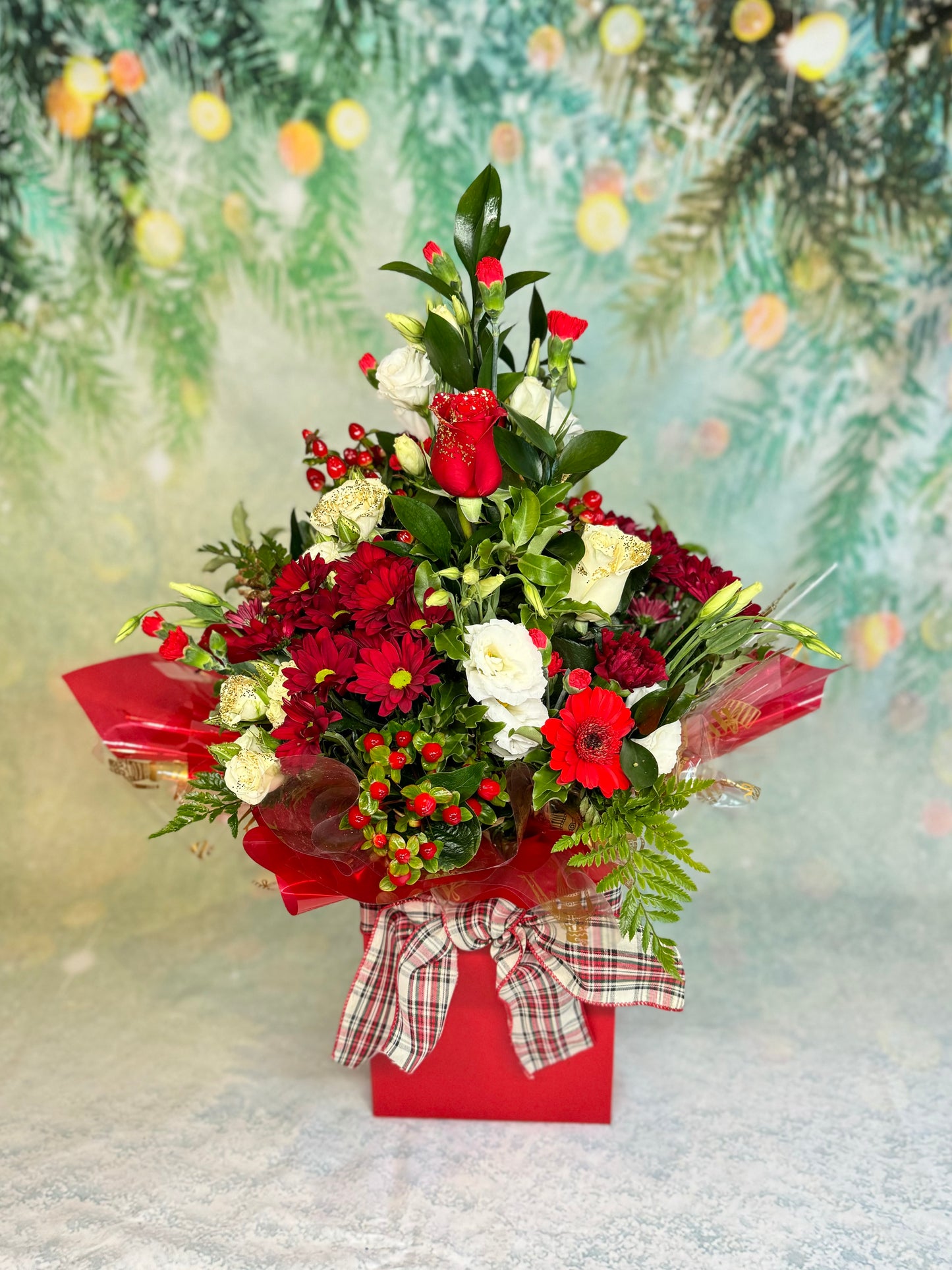 Christmas Luxury Tall Pyramid Shape Aqua