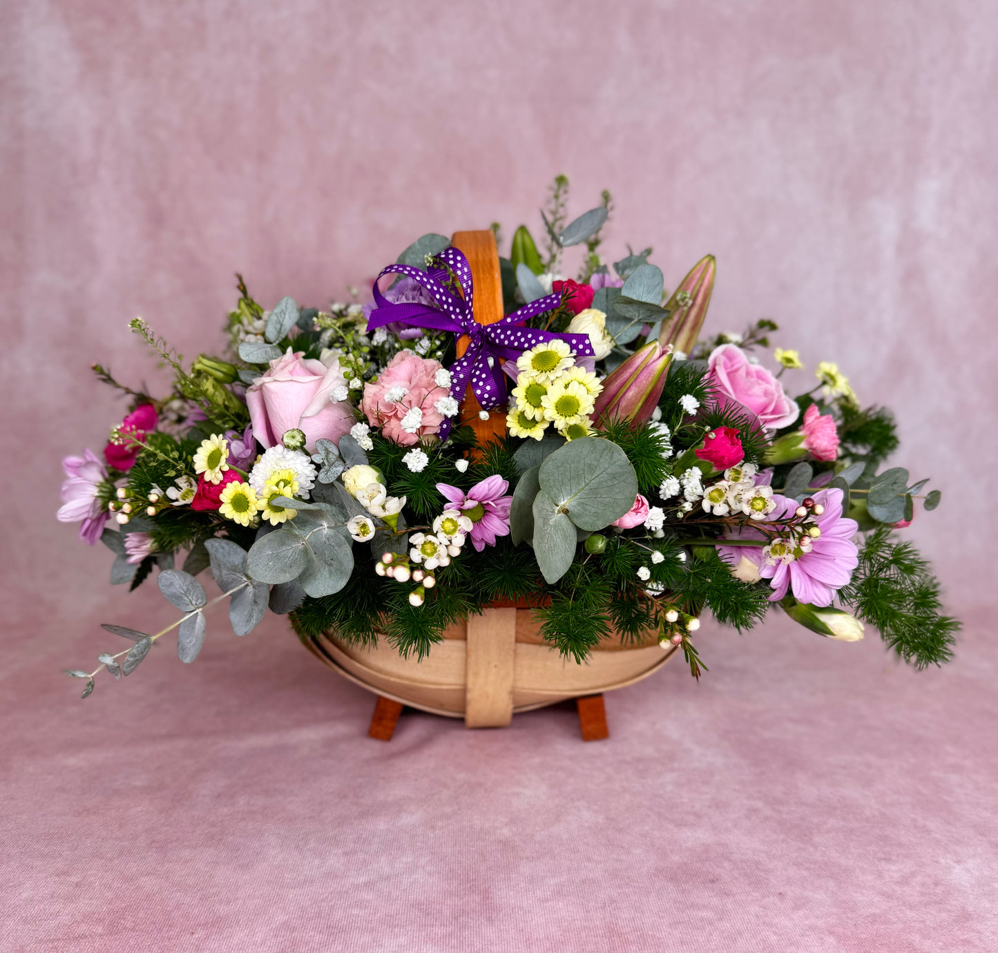 Woven Trug Basket Arrangement