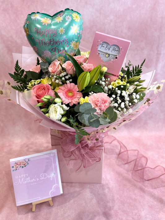 Mother’s Day Special BUNDLE with Card, Balloon & Silver Bracelet