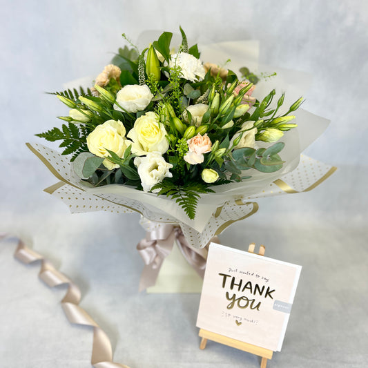 Thank you Aqua Bouquet with Card