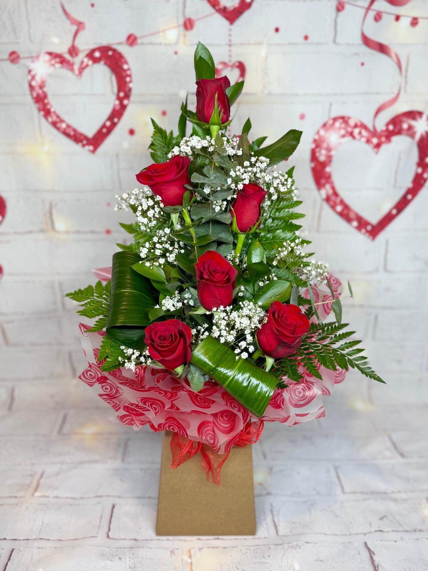 Valentine’s 6 Premium Red Rose Aqua