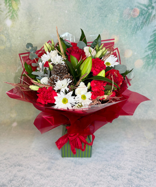 Christmas Tall Round Aqua