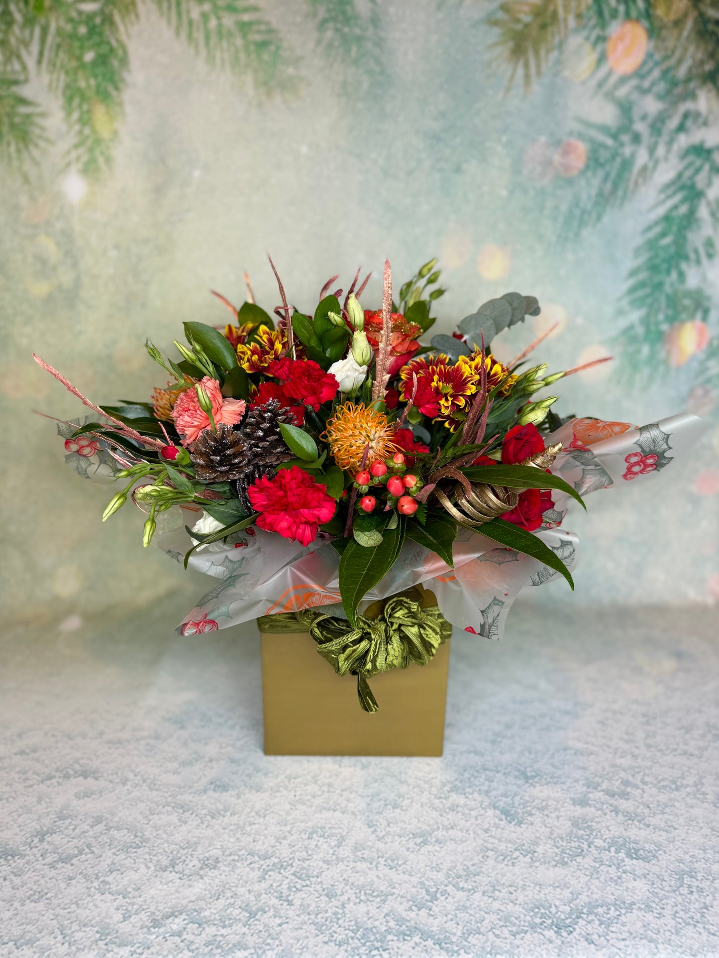 Christmas Large Round Aqua