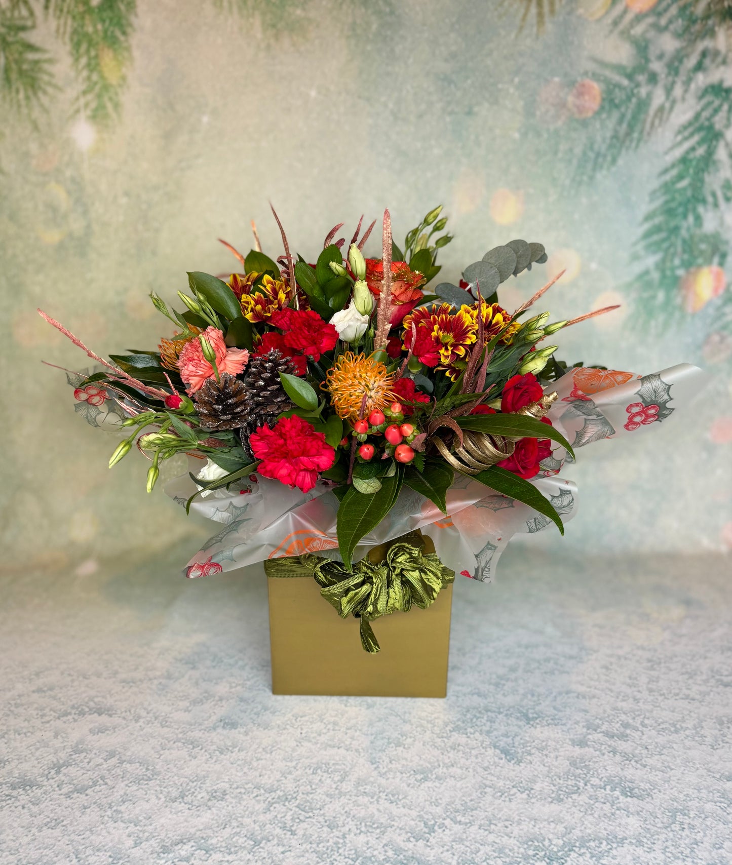 Christmas Large Round Aqua