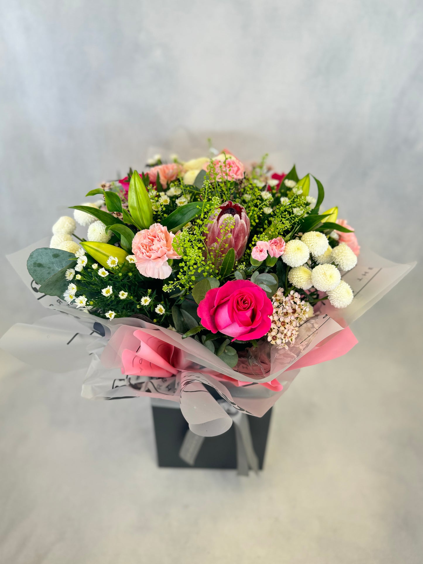 Extra Large National Mixed Aqua - Pink & White