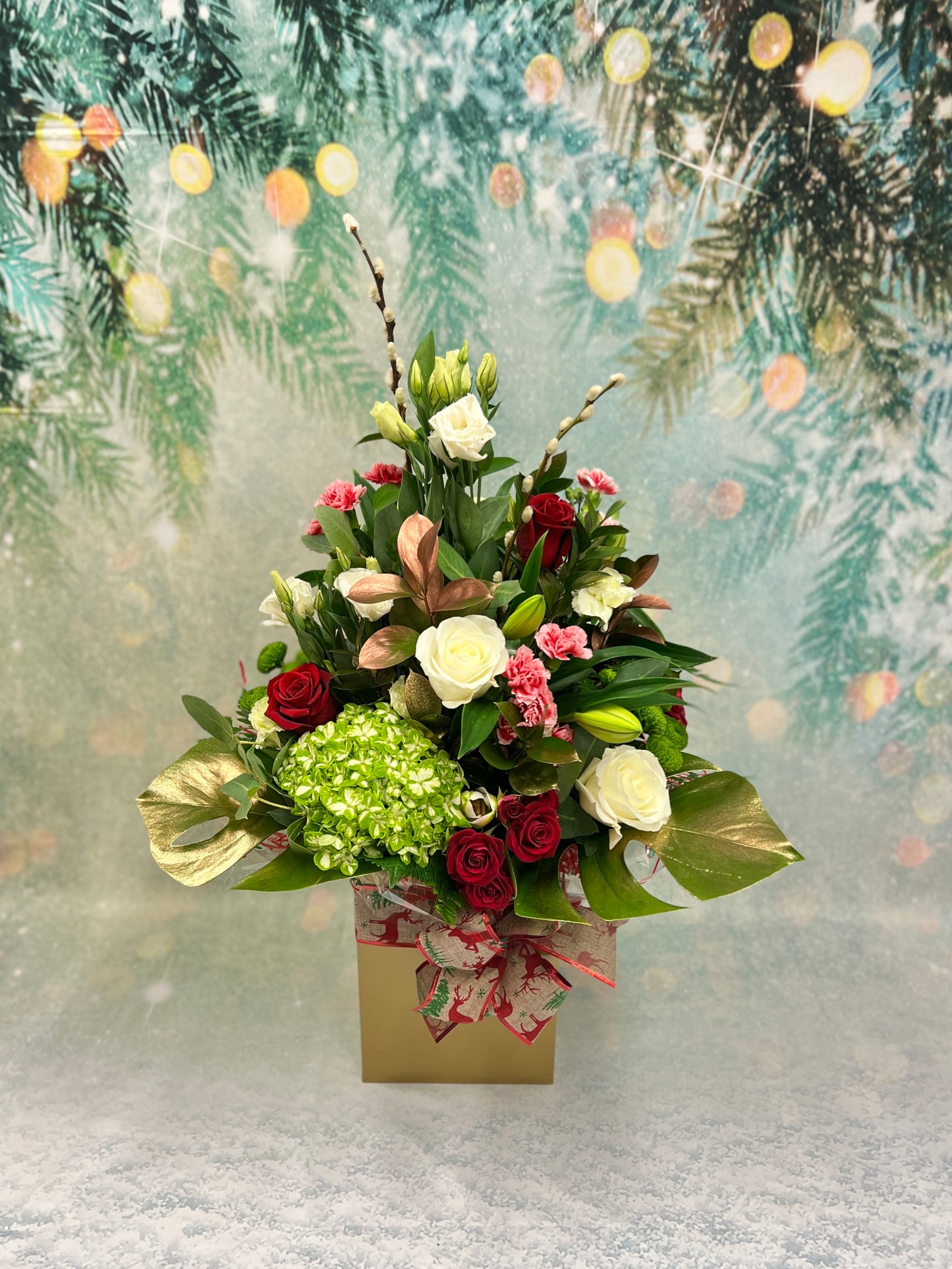 Christmas Luxury Tall Pyramid Shape Aqua