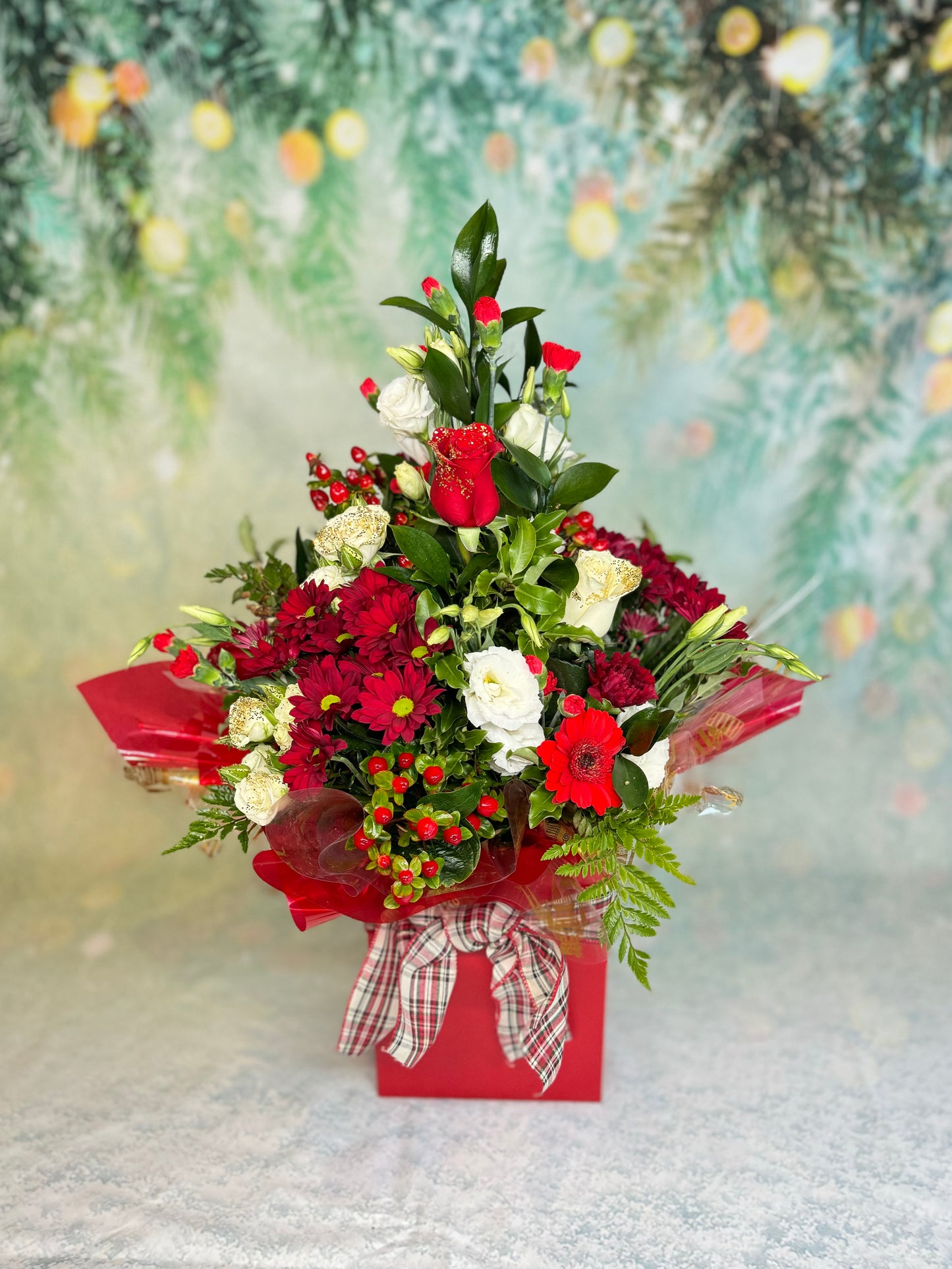 Christmas Luxury Tall Pyramid Shape Aqua