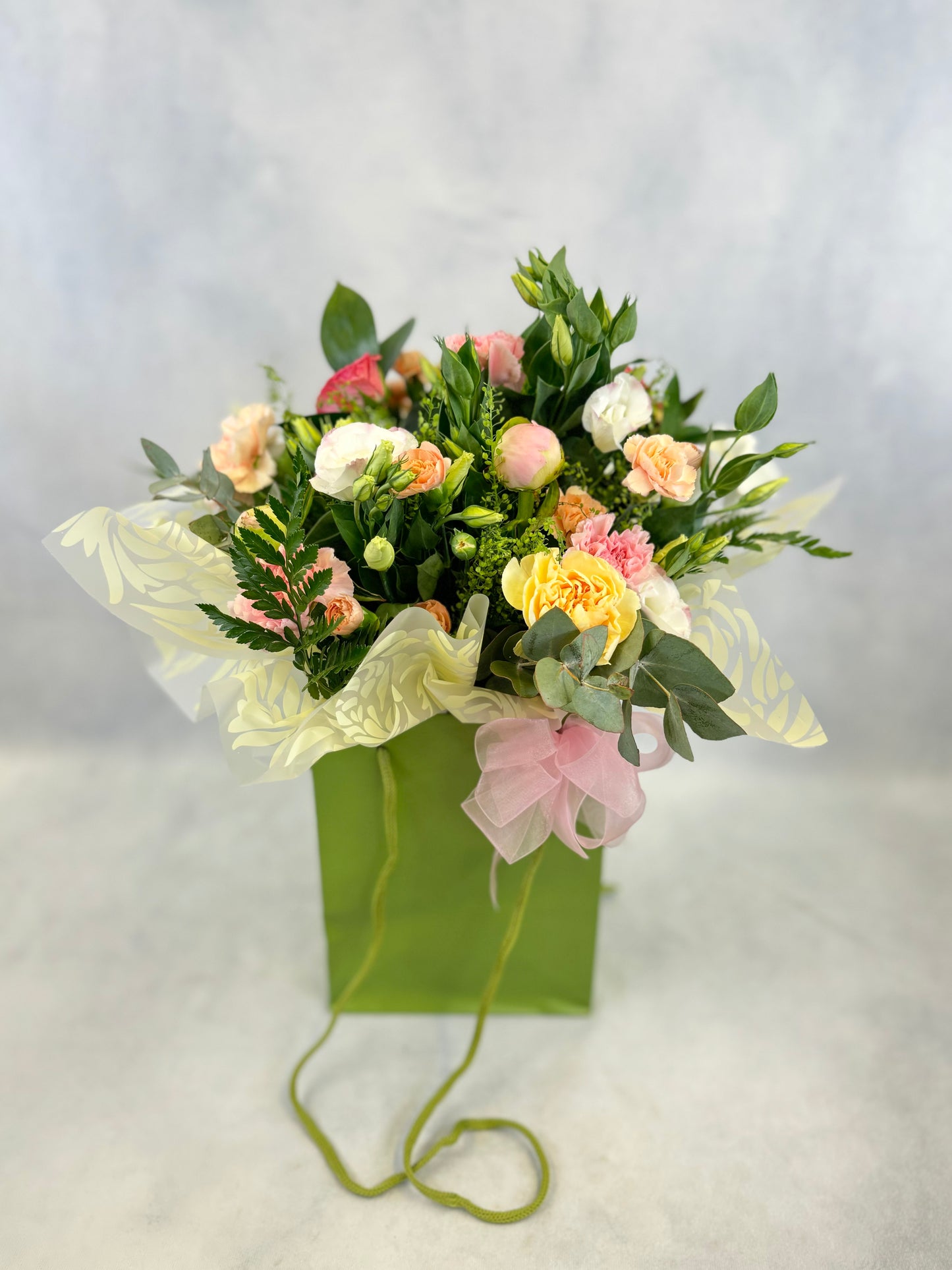 Bouquet in Aqua Bag